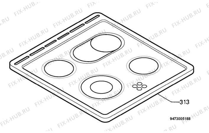 Взрыв-схема плиты (духовки) Zanussi ZMV875X - Схема узла Hob 271